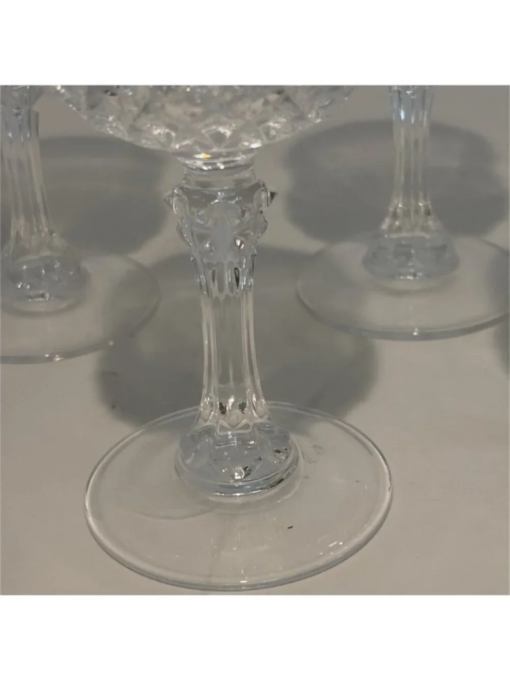 Vintage Cristal D'Arques Longchamp Water Goblets Lead Crystal 8 Ounces Set of 5